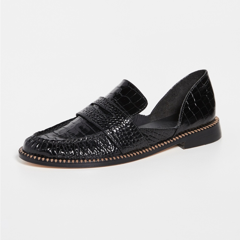 Freda Salvador Tash D'orsay Loafers Black size 10.5 - Picture 2 of 9